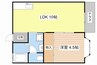 ハイムCHIE 1LDKの間取り