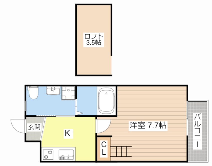 間取図 クレストコート　彦富