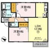 グランドソレイユ 2LDKの間取り