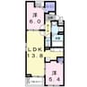 ミガダーヤ 2LDKの間取り