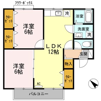 間取図 四天王ハイツ　Ⅱ