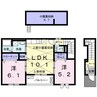 アルドーレＫ 2LDKの間取り