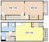 クレールなかせ 2LDKの間取り