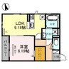 サザンクロス 1LDKの間取り