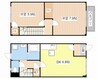 クレストビレッジⅡ 2DKの間取り