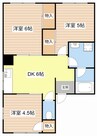 ハイム北芹川 3DKの間取り