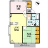 ロイヤルシャトー　E棟 2LDKの間取り