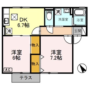 間取図 パインフォレスト　B棟