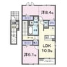 カーサ・彩 2LDKの間取り
