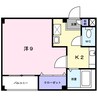 ミドルファンテン 1Kの間取り