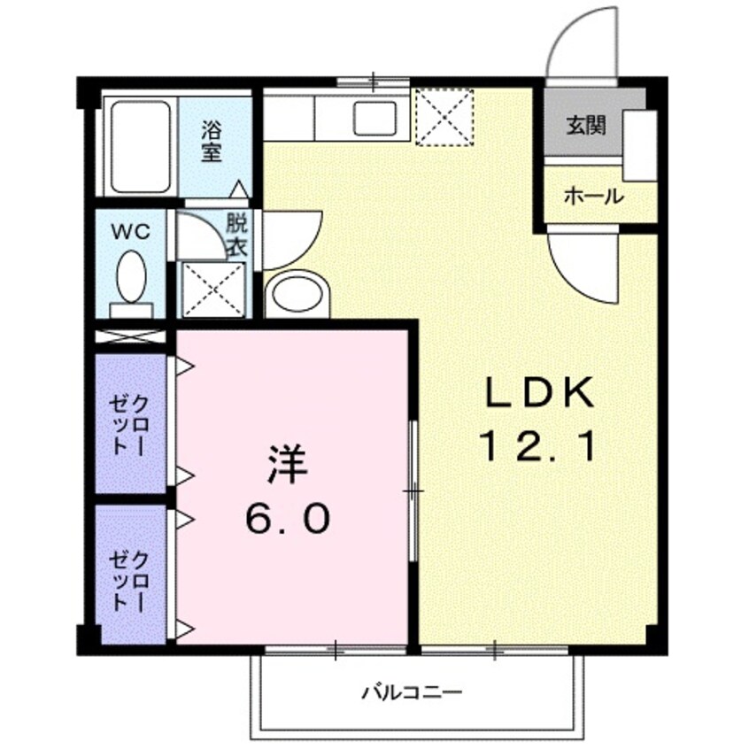 間取図 リバティ　栄
