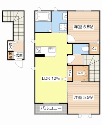 間取図 アジュール彦根Ａ