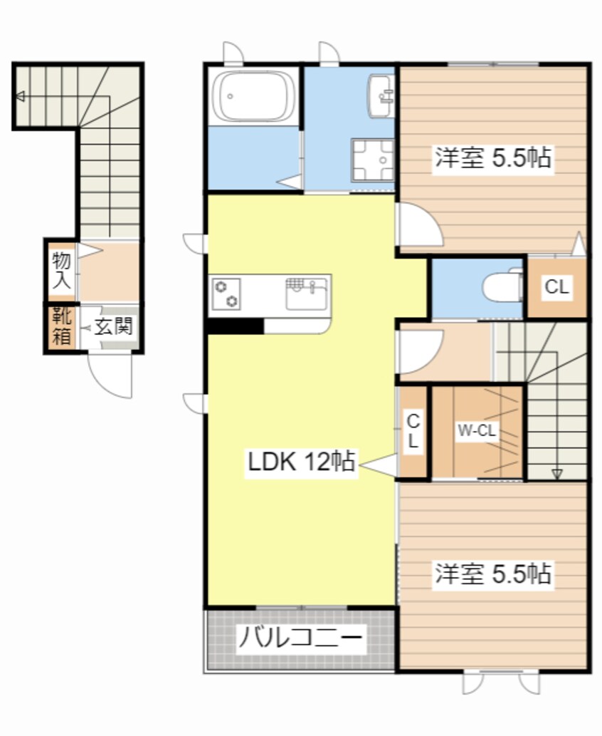 間取図 アジュール彦根Ａ