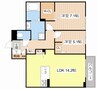 シトリネ 2LDKの間取り