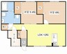 クレスト大堀 2LDKの間取り