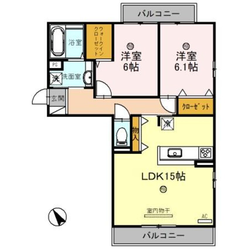 間取図 Ｃｏｚｙ　Ｃｏｕｒｔ竹中