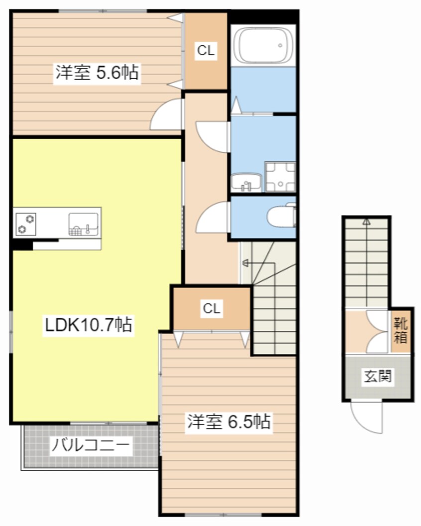 間取図 ピュアラ　Ｔ