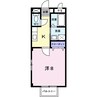 ヴィル　クラージュ 1Kの間取り