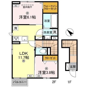 間取図 claria萩（クラリア）