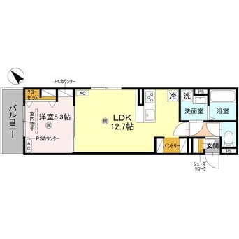 間取図 D-ROOM平井A棟