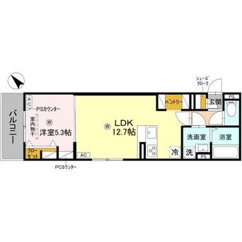 間取図 D-ROOM平井B棟