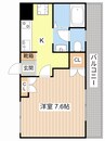 プレザン　ブリース 1Kの間取り