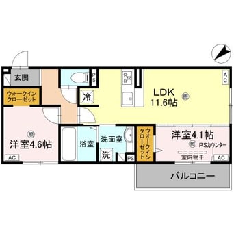 間取図 D-ROOM平井C棟