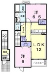 ネオ・ユニゾンⅠ 2LDKの間取り