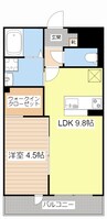 ポンテ・リング　弐番館 1LDKの間取り