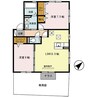 セジュール大堀 2LDKの間取り