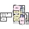 アビタシオン高宮 2LDKの間取り