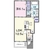 ウィズ・テール南彦根２号館 1LDKの間取り