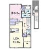 ウィズ・テール南彦根１号館 1LDKの間取り