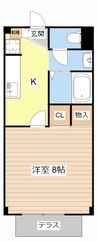 セゾン　ラ　メール 1Kの間取り