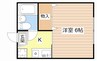 ロータス本町 1Kの間取り
