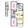 エヴァーアトラス 2LDKの間取り