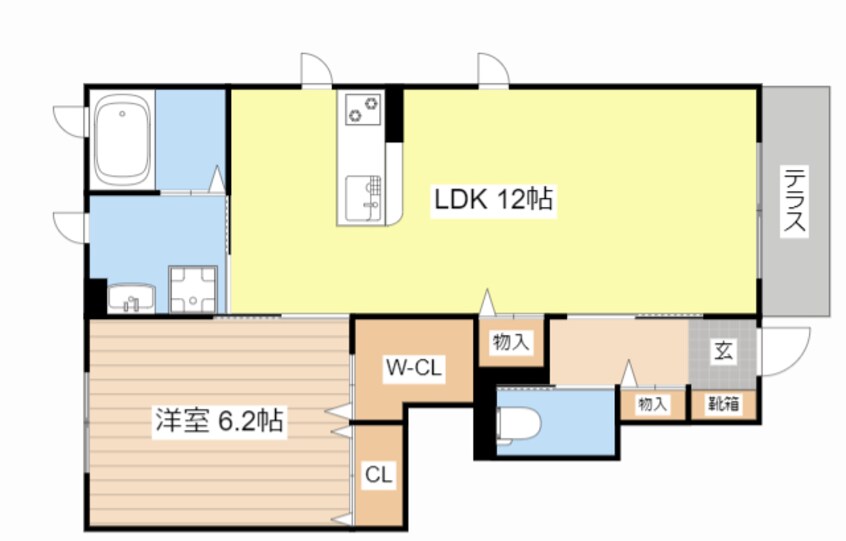 間取図 アジュール彦根B