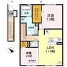 ベルフルール 2LDKの間取り