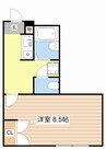 あおきアパート 1Kの間取り