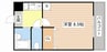 あおきアパート 1Kの間取り