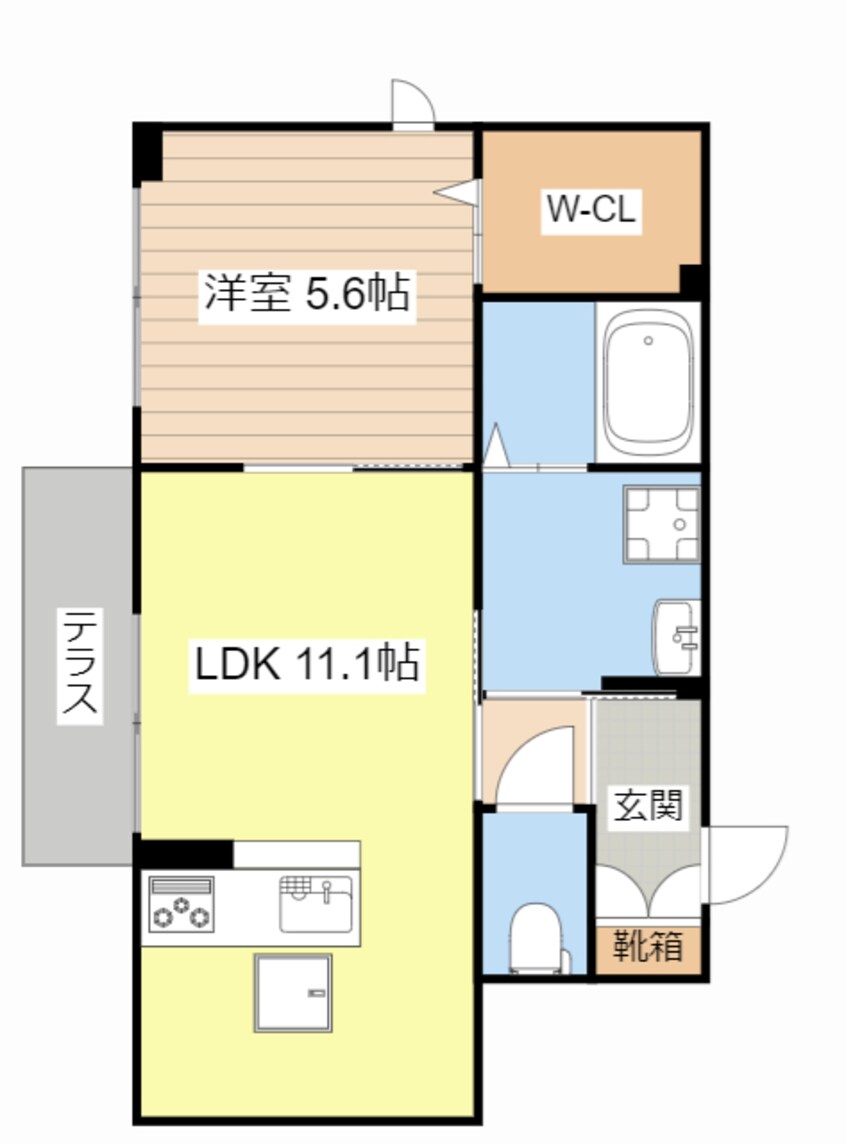 間取図 エアフォルク河原