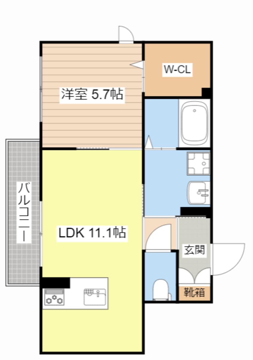 間取図 エアフォルク河原