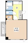 佃コーポⅡ 1Kの間取り