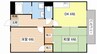 メゾン雅 2DKの間取り