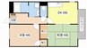 メゾン雅 2DKの間取り