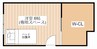 サーパス長浜豊公園 1Kの間取り