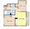 エルピーダ 2DKの間取り