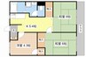 エステート奥田 3Kの間取り