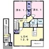 ソレアード　カーサＡ 2LDKの間取り