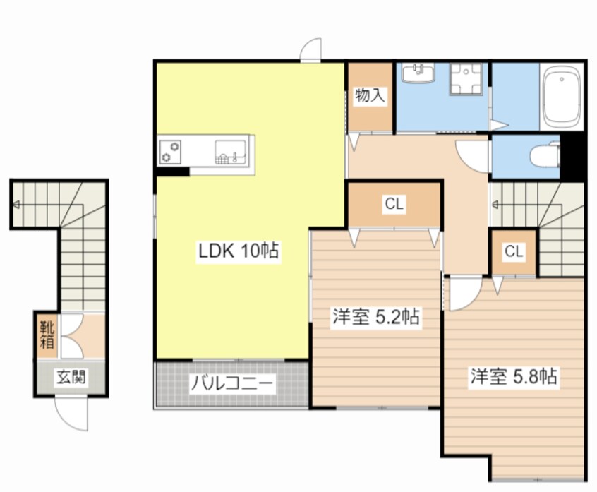 間取図 ｓｏｌｅｉｌ　ｌｅｖａｎｔⅠ